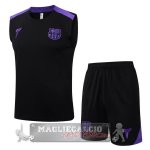 Set Completo Maglia Formazione Senza Maniche Barcelona 2025 2026 Nero Purpureo Set Completo Maglia Formazione Senza Maniche Barcelona 2025 2026 Nero Purpureo