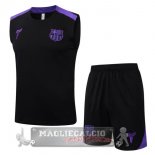 Set Completo Maglia Formazione Senza Maniche Barcelona 2025 2026 Nero Purpureo Set Completo Maglia Formazione Senza Maniche Barcelona 2025 2026 Nero Purpureo