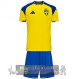 Svezia Set Completo Bambino Maglia Calcio Home 2026 Svezia Set Completo Bambino Maglia Calcio Home 2026