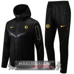 Chelsea Insieme Completo Nero Giallo Felpa Cappuccio 2022-23 Chelsea Insieme Completo Nero Giallo Felpa Cappuccio 2022-23