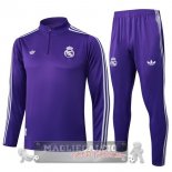 Set Completo Felpa Allenamento Formazione Real Madrid 2025 2026 Purpureo Set Completo Felpa Allenamento Formazione Real Madrid 2025 2026 Purpureo