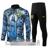 Set Completo Sudadera Formazione Brasilee 2024 Gris Nero Set Completo Sudadera Formazione Brasilee 2024 Gris Nero