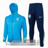 Set Completo Chaqueta Con Capucha Brasilee 2024 Blu Verde Set Completo Chaqueta Con Capucha Brasilee 2024 Blu Verde