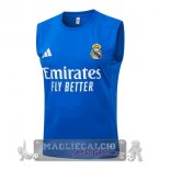 Maglia Formazione Senza Maniche Real Madrid 2025 2026 Blu Bianco Maglia Formazione Senza Maniche Real Madrid 2025 2026 Blu Bianco