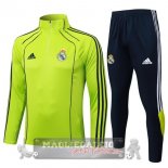 Set Completo Felpa Allenamento Formazione Real Madrid 2025 2026 Verde Nero Set Completo Felpa Allenamento Formazione Real Madrid 2025 2026 Verde Nero