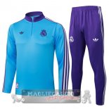 Set Completo Felpa Allenamento Formazione Real Madrid 2025 2026 Blu Purpureo Set Completo Felpa Allenamento Formazione Real Madrid 2025 2026 Blu Purpureo