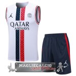 Paris Saint Germain Formazione Senza Maniche Set Completo Maglia Calcio 2023-24 Bianco Rosso Blu Paris Saint Germain Formazione Senza Maniche Set Completo Maglia Calcio 2023-24 Bianco Rosso Blu
