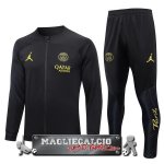 Paris Saint Germain Insieme Completo Nero Giacca Lunga Zip 2023-24 Paris Saint Germain Insieme Completo Nero Giacca Lunga Zip 2023-24