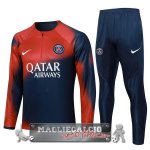 Paris Saint Germain Insieme Completo Blu Navy I Rosso Felpa Da Allenamento 2023-24 Paris Saint Germain Insieme Completo Blu Navy I Rosso Felpa Da Allenamento 2023-24
