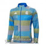Lunga Zip Giacca Real Madrid 2025 2026 Blu Giallo Lunga Zip Giacca Real Madrid 2025 2026 Blu Giallo