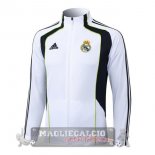 Lunga Zip Giacca Real Madrid 2025 2026 Bianco Nero Verde Lunga Zip Giacca Real Madrid 2025 2026 Bianco Nero Verde