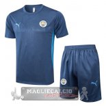 Set Completo Maglia Formazione Manchester City 2024 2025 Grigio Blu Set Completo Maglia Formazione Manchester City 2024 2025 Grigio Blu