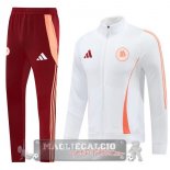 Set Completo Ropa Deportiva Con Cremallera Larga AS Roma 2024 2025 Rosso Bianco Set Completo Ropa Deportiva Con Cremallera Larga AS Roma 2024 2025 Rosso Bianco