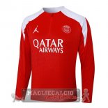 Felpa Allenamento Formazione Paris Saint Germain 2025 2026 Rosso Bianco Felpa Allenamento Formazione Paris Saint Germain 2025 2026 Rosso Bianco