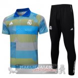 Real Madrid Blu Giallo Nero Maglia POLO Set Completo 2025 2026 Real Madrid Blu Giallo Nero Maglia POLO Set Completo 2025 2026