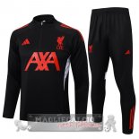 Set Completo Felpa Allenamento Formazione Liverpool 2025 2026 Nero Rosso Set Completo Felpa Allenamento Formazione Liverpool 2025 2026 Nero Rosso
