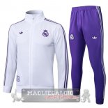 Set Completo Lunga Zip Giacca Real Madrid 2025 2026 Bianco Purpureo Set Completo Lunga Zip Giacca Real Madrid 2025 2026 Bianco Purpureo