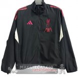 Giacca a vento Liverpool 2025 2026 Nero Rosso Giacca a vento Liverpool 2025 2026 Nero Rosso