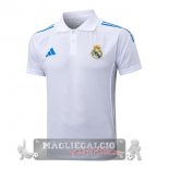 Real Madrid Bianco Blu Maglia POLO 2025 2026 Real Madrid Bianco Blu Maglia POLO 2025 2026
