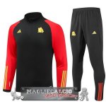AS Roma Insieme Completo Nero Rosso Felpa Da Allenamento 2023-24 AS Roma Insieme Completo Nero Rosso Felpa Da Allenamento 2023-24