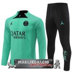 Paris Saint Germain Giocatori Insieme Completo Verde Nero Felpa Da Allenamento 2023-24 Paris Saint Germain Giocatori Insieme Completo Verde Nero Felpa Da Allenamento 2023-24