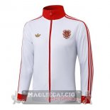 Lunga Zip Giacca Bayern Munich 2025 2026 Bianco Rosso Lunga Zip Giacca Bayern Munich 2025 2026 Bianco Rosso