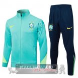 Set Completo Ropa Deportiva Con Cremallera Larga Brasilee 2024 Verde Blu Set Completo Ropa Deportiva Con Cremallera Larga Brasilee 2024 Verde Blu