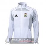 Lunga Zip Giacca Real Madrid 2025 2026 Bianco I Grigio Lunga Zip Giacca Real Madrid 2025 2026 Bianco I Grigio