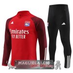 Lyon Insieme Completo Rosso Nero Felpa Da Allenamento 2023-24 Lyon Insieme Completo Rosso Nero Felpa Da Allenamento 2023-24