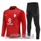 Set Completo Felpa Allenamento Formazione Bambino AC Milan 2025 2026 Set Completo Felpa Allenamento Formazione Bambino AC Milan 2025 2026