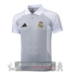 Real Madrid Grigio Bianco Maglia POLO 2025 2026 Real Madrid Grigio Bianco Maglia POLO 2025 2026