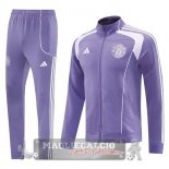 Set Completo Lunga Zip Giacca Manchester United 2025 2026 Purpureo Set Completo Lunga Zip Giacca Manchester United 2025 2026 Purpureo