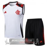 Set Completo Maglia Flamengo Senza Maniche Formazione 2025 2026 Bianco Nero Set Completo Maglia Flamengo Senza Maniche Formazione 2025 2026 Bianco Nero
