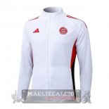 Lunga Zip Giacca Bayern Munich 2025 2026 Bianco Rosso Nero Lunga Zip Giacca Bayern Munich 2025 2026 Bianco Rosso Nero