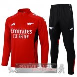 Set Completo Felpa Allenamento Formazione Arsenal 2025 2026 Rosso Nero Set Completo Felpa Allenamento Formazione Arsenal 2025 2026 Rosso Nero