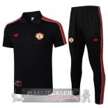 Manchester United Nero Rosso Maglia POLO Set Completo 2025 2026 Manchester United Nero Rosso Maglia POLO Set Completo 2025 2026