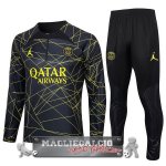 Paris Saint Germain Insieme Completo Nero IIII Giallo Felpa Da Allenamento 2023-24 Paris Saint Germain Insieme Completo Nero IIII Giallo Felpa Da Allenamento 2023-24