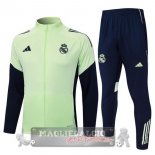 Set Completo Lunga Zip Giacca Real Madrid 2025 2026 Verde Luce Set Completo Lunga Zip Giacca Real Madrid 2025 2026 Verde Luce