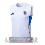 Maglia Formazione Senza Maniche Manchester United 2025 2026 Bianco Blu Maglia Formazione Senza Maniche Manchester United 2025 2026 Bianco Blu
