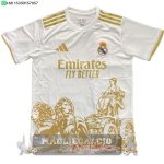 Thailandia speciale Maglia Calcio Real Madrid 2025 2026 Bianco Giallo Thailandia speciale Maglia Calcio Real Madrid 2025 2026 Bianco Giallo