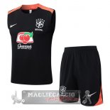 Formazione Senza Maniche Set Completo Brasile 2026 Nero Arancione Formazione Senza Maniche Set Completo Brasile 2026 Nero Arancione