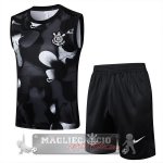 Set Completo Maglia Senza Maniche Formazione Corinthians Paulista 2025 2026 Nero Grigio Set Completo Maglia Senza Maniche Formazione Corinthians Paulista 2025 2026 Nero Grigio