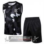Set Completo Maglia Senza Maniche Formazione Corinthians Paulista 2025 2026 Nero Grigio Set Completo Maglia Senza Maniche Formazione Corinthians Paulista 2025 2026 Nero Grigio
