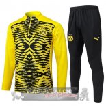 Set Completo Felpa Allenamento Formazione Borussia Dortmund 2024 2025 Giallo Nero Set Completo Felpa Allenamento Formazione Borussia Dortmund 2024 2025 Giallo Nero