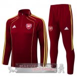 Set Completo Felpa Allenamento Formazione Arsenal 2025 2026 Rosso Giallo Set Completo Felpa Allenamento Formazione Arsenal 2025 2026 Rosso Giallo
