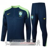 Set Completo Sudadera Formazione Brasilee 2024 Blu Marino Verde Set Completo Sudadera Formazione Brasilee 2024 Blu Marino Verde