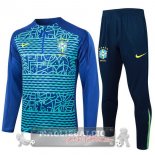 Set Completo Sudadera Formazione Brasilee 2024 Blu Set Completo Sudadera Formazione Brasilee 2024 Blu