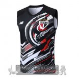 Maglia Senza Maniche Formazione Sao Paulo 2025 2026 Nero Rosso Maglia Senza Maniche Formazione Sao Paulo 2025 2026 Nero Rosso