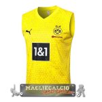 Borussia Dortmund Formazione Senza Maniche Maglia Calcio 2023-24 Giallo Nero Borussia Dortmund Formazione Senza Maniche Maglia Calcio 2023-24 Giallo Nero