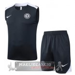 Set Completo Chelsea Maglia Formazione Senza Maniche 2025 2026 Grigio Navy Bianco Set Completo Chelsea Maglia Formazione Senza Maniche 2025 2026 Grigio Navy Bianco